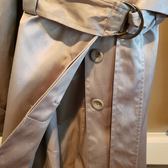 Subtle & Sophisticated Silver Trench Coat -Free Shipping - Picture 5 of 10